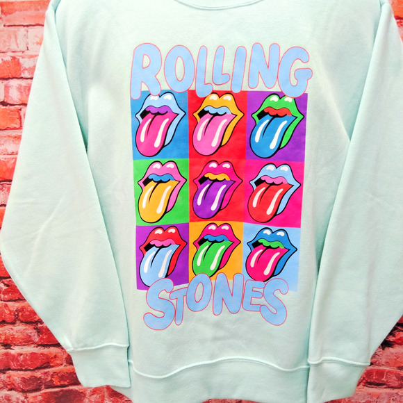 The Rolling Stones Women's XL Blue Graphic Sweatshirt - Picture 3 of 5
